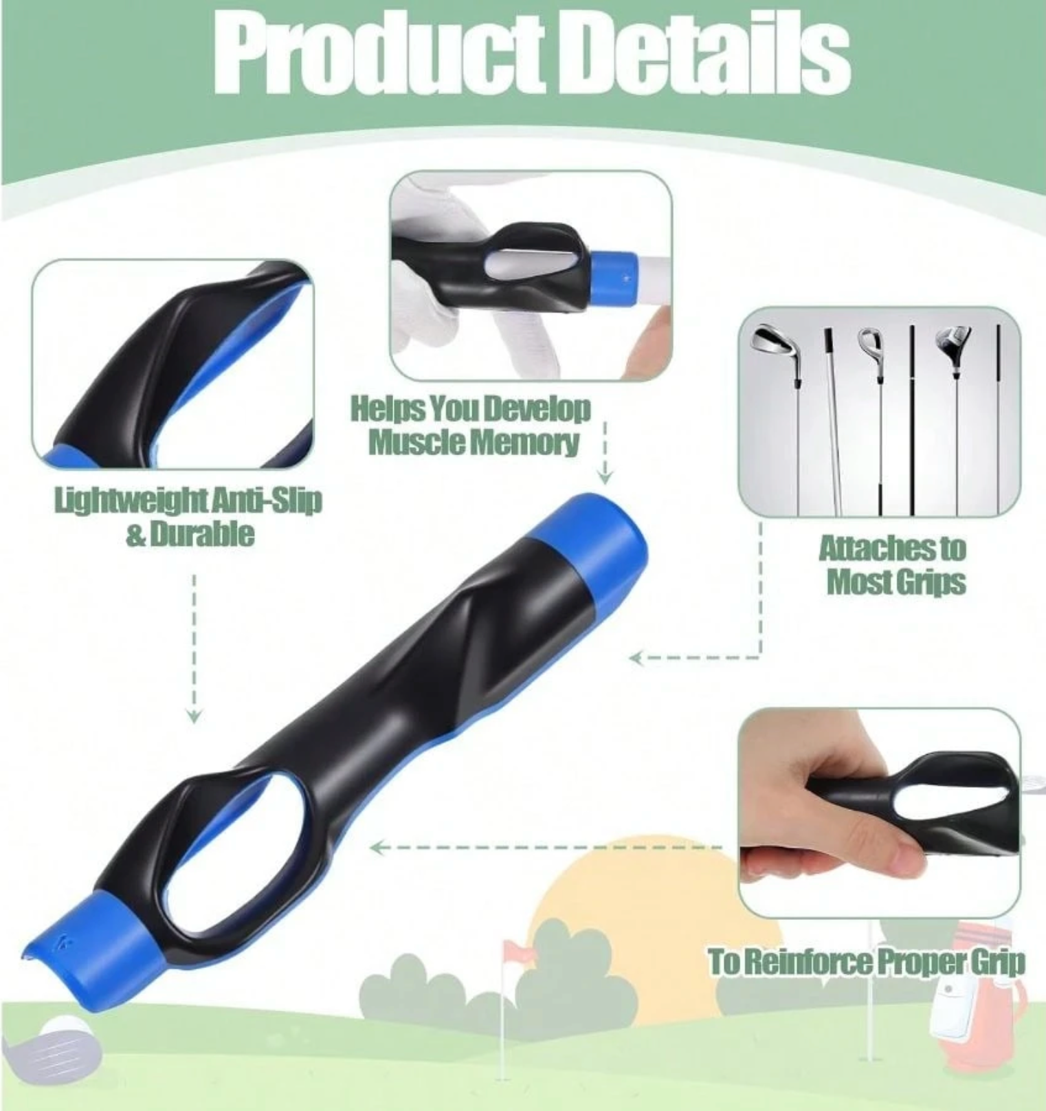 Training Grip, Golf Grip Training Aid Clip