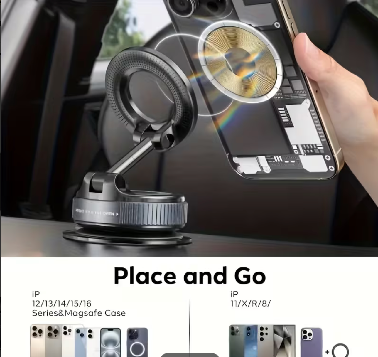 Multifunctional Vacuum Suction Phone Holder